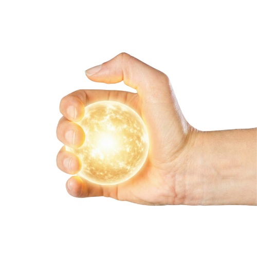 Hand orange.
